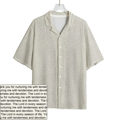 Men's Rayon AOP Hawaiian Shirt | Personalized Verse & Text