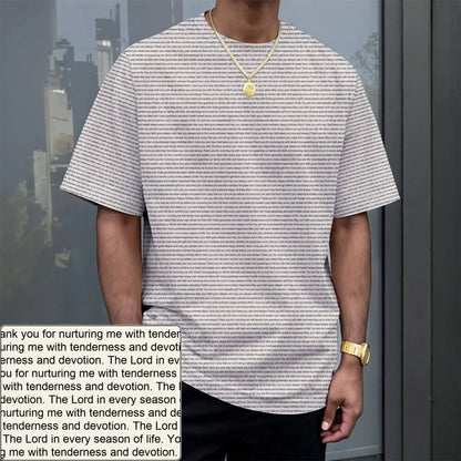 Unisex AOP Drop-Shoulder T-Shirt | Personalized Verse & Text