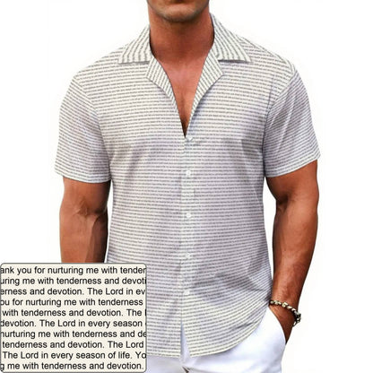 Men's Stretch AOP Hawaiian Shirt | Personalized Verse & Text