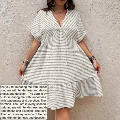 Women's AOP V-Neck Dress | Personalized Verse & Text