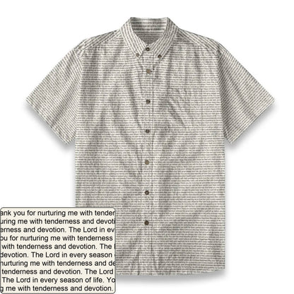 Men's Slub Cotton AOP Button-Down Shirt | Personalized Verse & Text