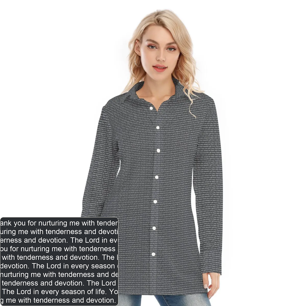 Women's Long Shirt Dress | Personalized