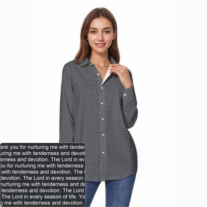 Women's Slub Cotton Long-Sleeve Shirt | Personalized