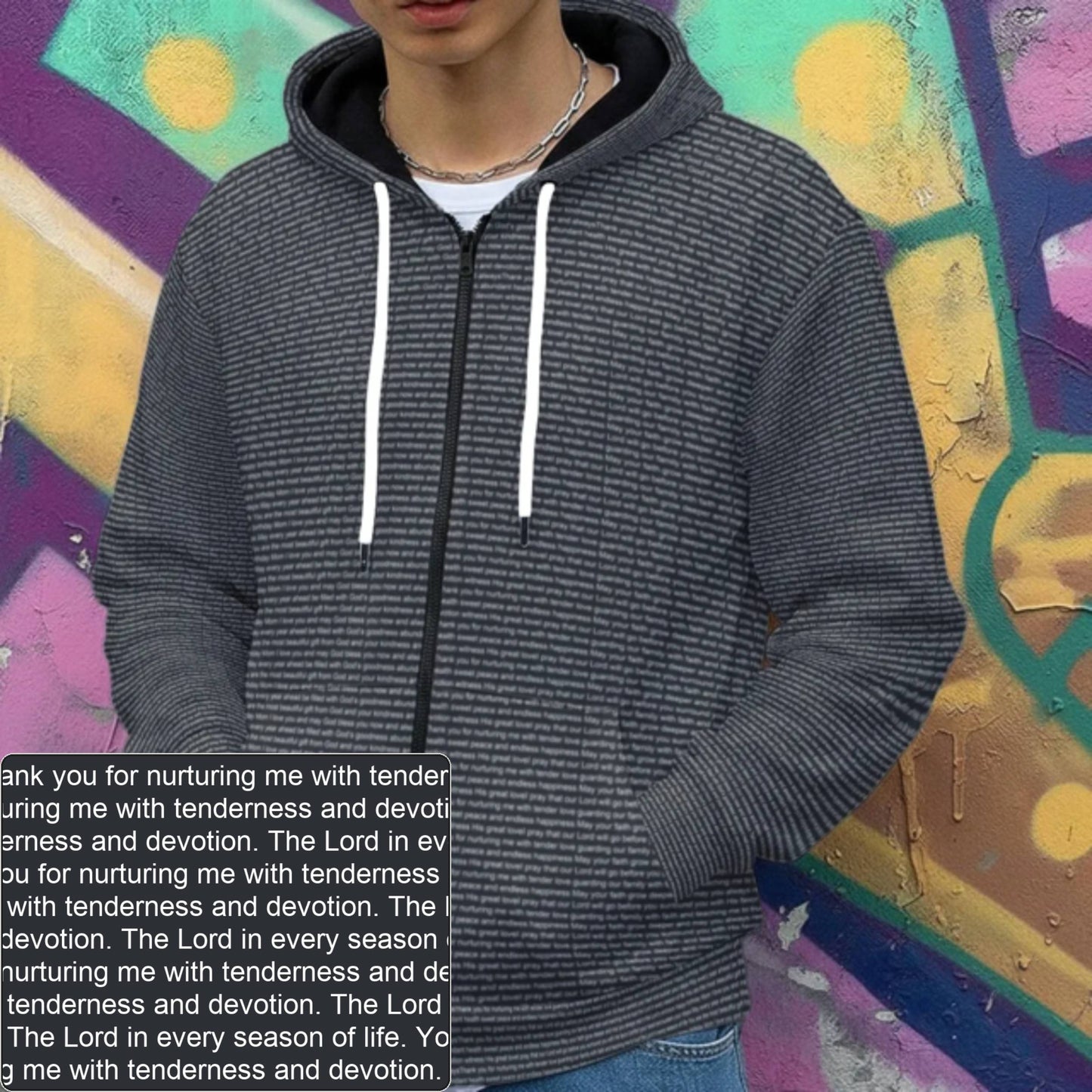 Unisex Heavyweight Fleece Zip-Up Hoodie | Song Lyrics & Bible Verse Gift For All