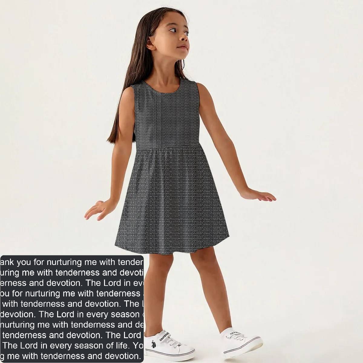 Girls' Sleeveless A-Line Dress | Personalized
