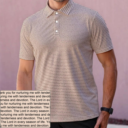 Men's Stretch AOP Polo Shirt | Personalized Verse & Text