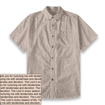 Men's Slub Cotton AOP Button-Down Shirt | Personalized Verse & Text