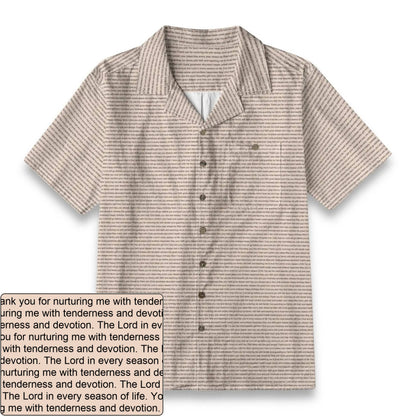 Men's Slub Cotton AOP Hawaiian Shirt | Personalized Verse & Text