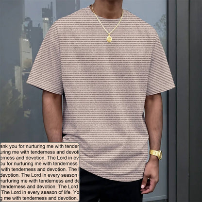 Unisex AOP Drop-Shoulder T-Shirt | Personalized Verse & Text