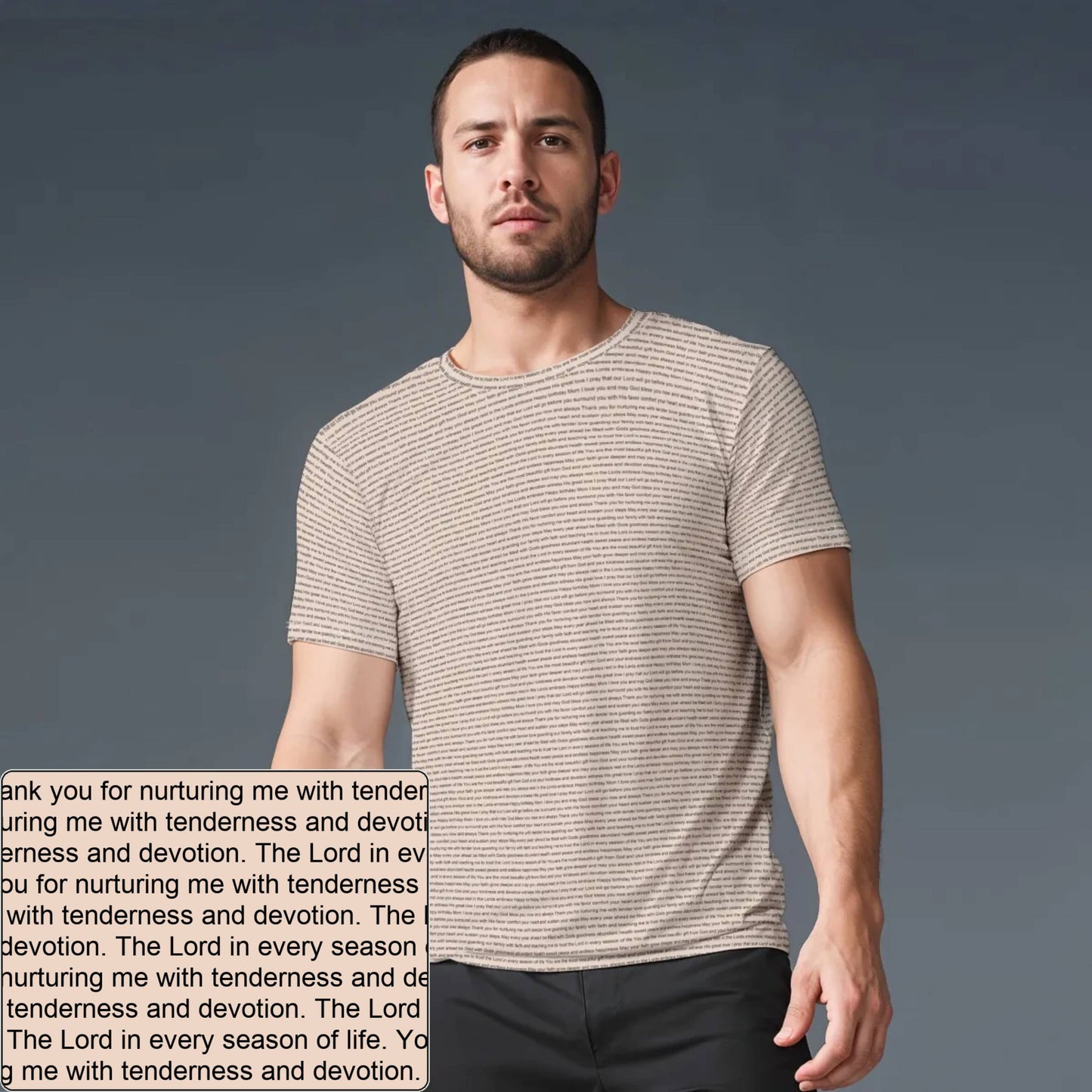 Men's Jersey AOP T-Shirt | Personalized Verse & Text