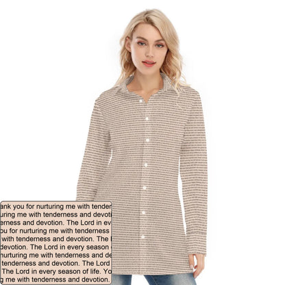 Women's AOP LS Shirt Dress | Personalized Verse & Text