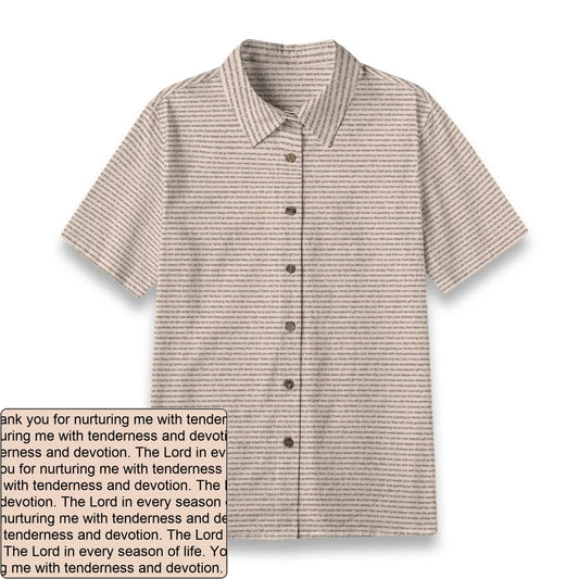 Women's Slub Cotton AOP Shirt | Personalized Verse & Text