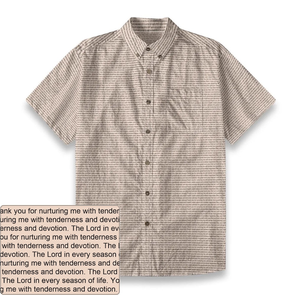 Men's Slub Cotton Button-Down Shirt | Personalized