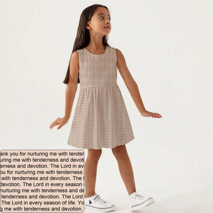 Girls' Sleeveless A-Line Dress | Personalized