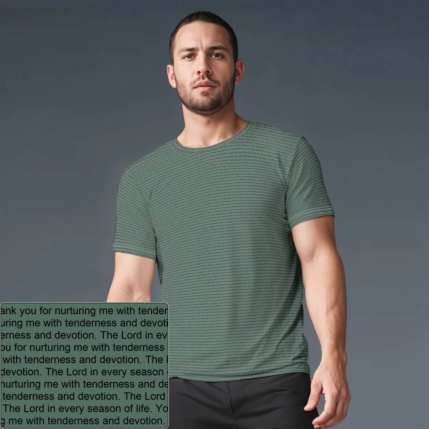 Men's Jersey AOP T-Shirt | Personalized Verse & Text