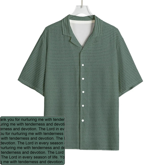 Men's Rayon AOP Hawaiian Shirt | Personalized Verse & Text