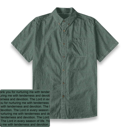 Men's Slub Cotton AOP Button-Down Shirt | Personalized Verse & Text
