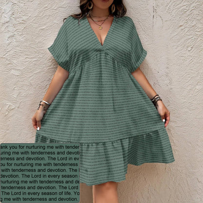 Women's AOP V-Neck Dress | Personalized Verse & Text