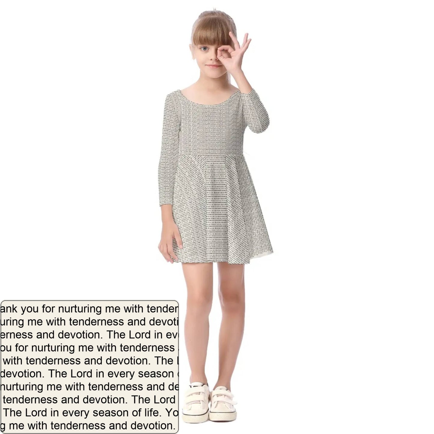 Girls' Long Sleeve Dress | Personalized