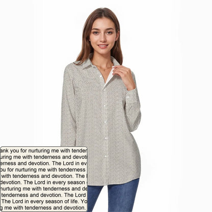 Women's Slub Cotton Long-Sleeve Shirt | Personalized