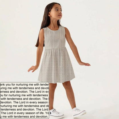 Girls' Sleeveless A-Line Dress | Personalized