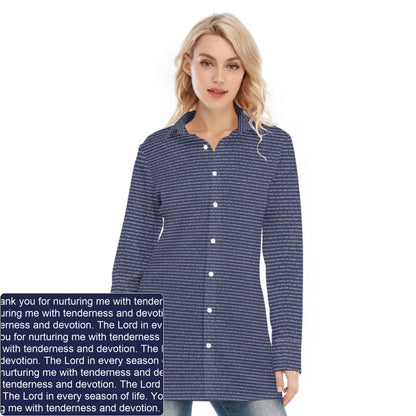 Women's AOP LS Shirt Dress | Personalized Verse & Text