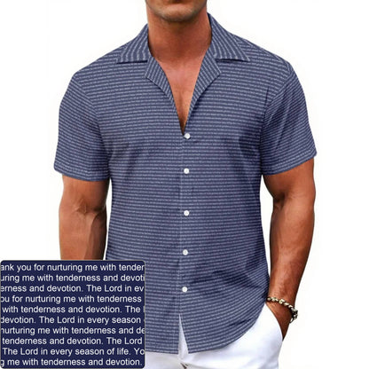 Men's Stretch AOP Hawaiian Shirt | Personalized Verse & Text