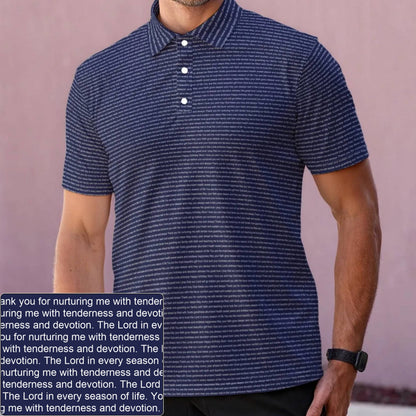 Men's Stretch AOP Polo Shirt | Personalized Verse & Text