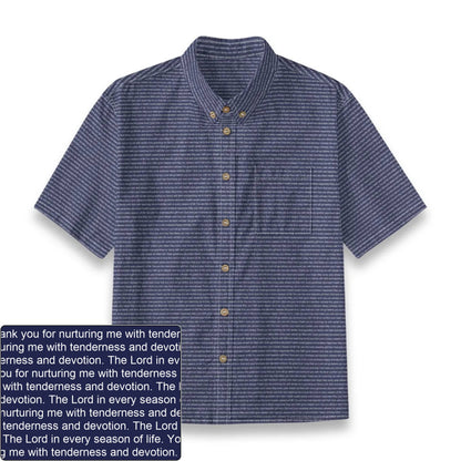 Kids' Slub Cotton AOP Button-Down Shirt | Personalized Verse & Text