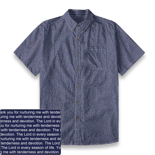 Men's Slub Cotton AOP Button-Down Shirt | Personalized Verse & Text