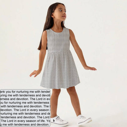 Girls' Sleeveless A-Line Dress | Personalized