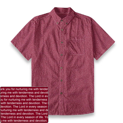 Men's Slub Cotton AOP Button-Down Shirt | Personalized Verse & Text