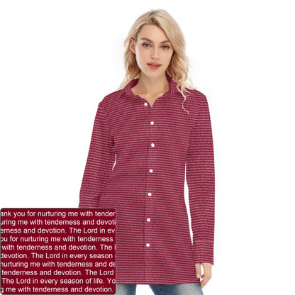 Women's AOP LS Shirt Dress | Personalized Verse & Text