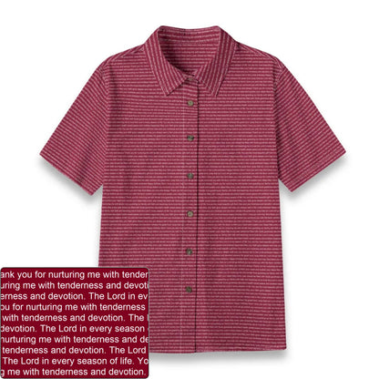Women's Slub Cotton AOP Shirt | Personalized Verse & Text