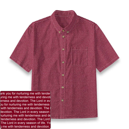 Kids' Slub Cotton AOP Button-Down Shirt | Personalized Verse & Text