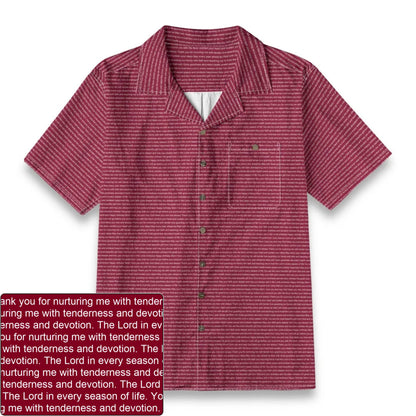 Men's Slub Cotton AOP Hawaiian Shirt | Personalized Verse & Text