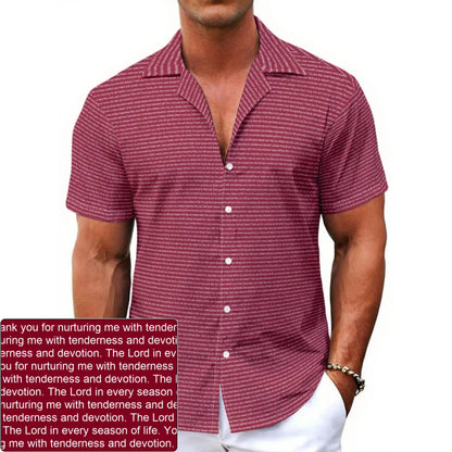 Men's Stretch AOP Hawaiian Shirt | Personalized Verse & Text