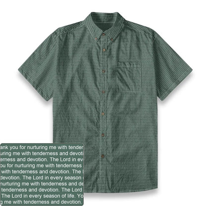 Men's Slub Cotton Button-Down Shirt | Personalized