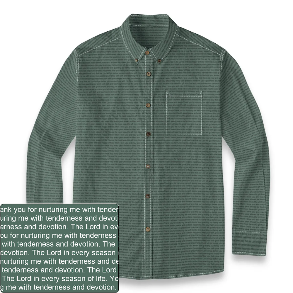 Men's Slub Cotton Button-Down LS Shirt | Personalized