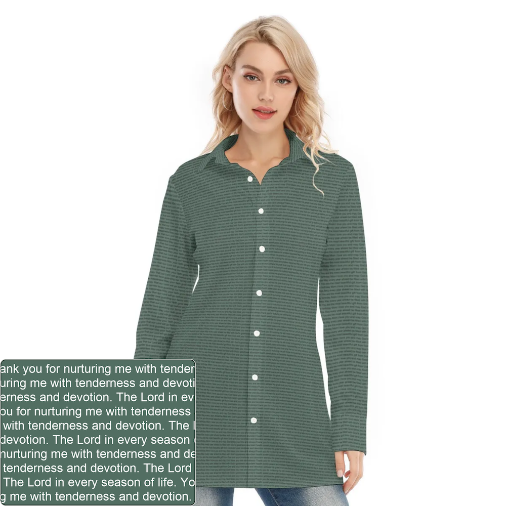 Women's Long Shirt Dress | Personalized