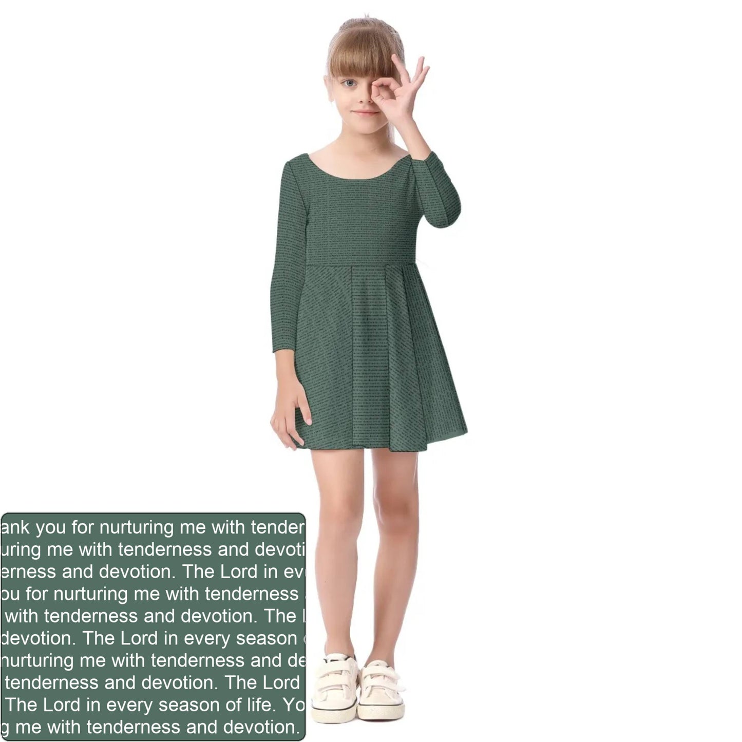 Girls' Long Sleeve Dress | Personalized