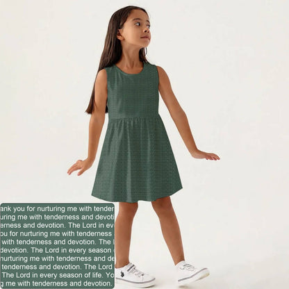 Girls' Sleeveless A-Line Dress | Personalized