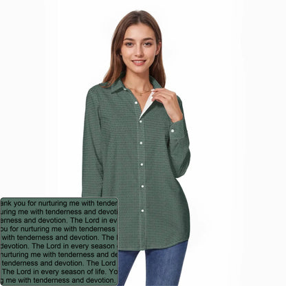 Women's Slub Cotton Long-Sleeve Shirt | Personalized