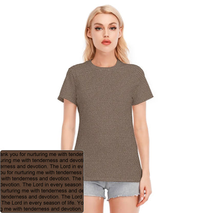 Women's Cotton AOP T-Shirt | Personalized Verse & Text