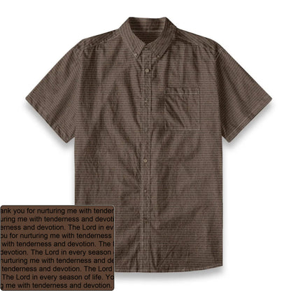 Men's Slub Cotton AOP Button-Down Shirt | Personalized Verse & Text
