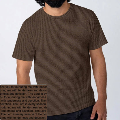 Men's Cotton AOP Crewneck T-Shirt | Personalized Verse & Text