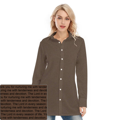 Women's AOP LS Shirt Dress | Personalized Verse & Text