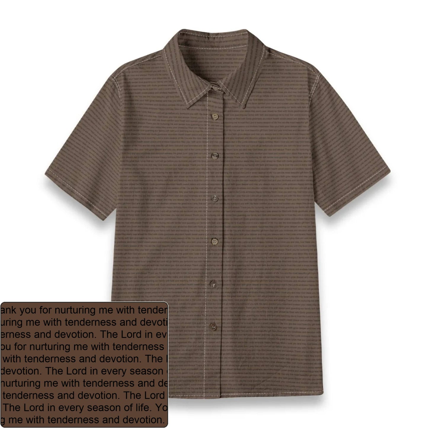 Women's Slub Cotton AOP Shirt | Personalized Verse & Text
