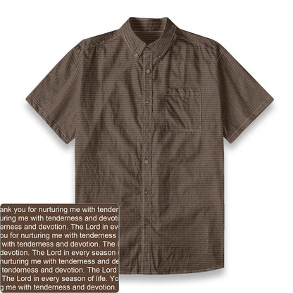 Men's Slub Cotton Button-Down Shirt | Personalized
