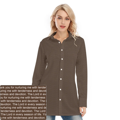 Women's Long Shirt Dress | Personalized